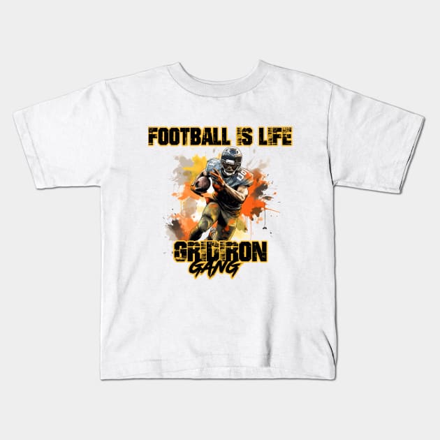 FOOTBALL IS LIFE Kids T-Shirt by ABSOLUTE OMEGA